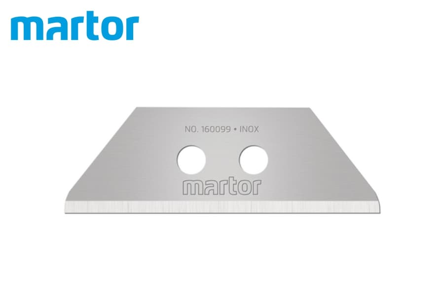 Трапециевидное лезвие Martor № 160099 (упак. 10 шт) нержавеющая сталь