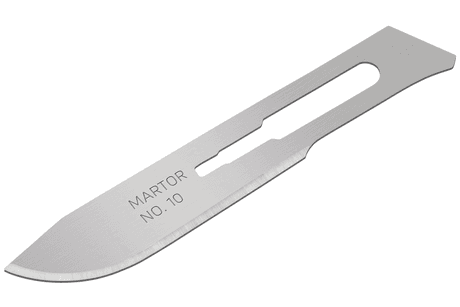 Скальпельное лезвие Martor № 10 (упак.10 шт) сталь 10.50