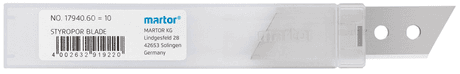 Стиропоровое лезвие Martor № 17940 (упак. 10 шт) нержавеющая сталь 17940.60