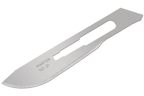Скальпельное лезвие Martor № 21 (упак. 10 шт) сталь 21.50